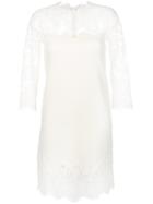 Ermanno Scervino Lace Panelled Dress - White