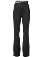 Off-white Knitted High-rise Flared Trousers - Black
