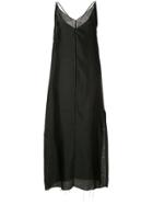 Yang Li Plunge Slip Dress - Black