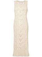 Yohji Yamamoto Vintage Soft Knitted Midi Dress - Nude & Neutrals