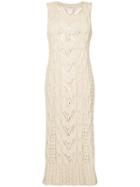 Yohji Yamamoto Vintage Soft Knitted Midi Dress - Nude & Neutrals