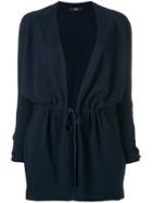 Steffen Schraut Drawstring Cardigan - Blue