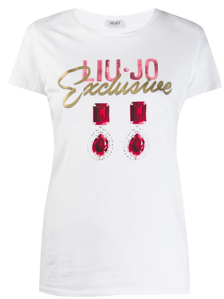 Liu Jo 'exclusive' Earrings T-shirt - White