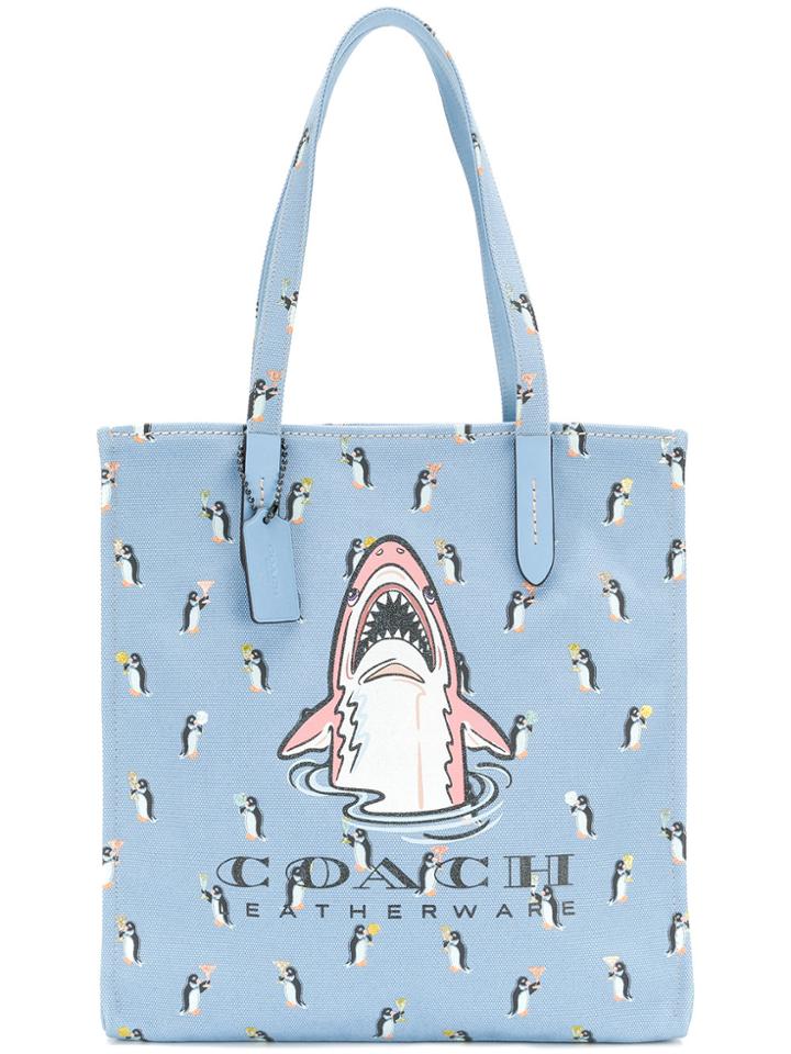Coach Sharky Tote Bag - Blue