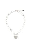 Karl Lagerfeld Choupette Lock Necklace - Silver