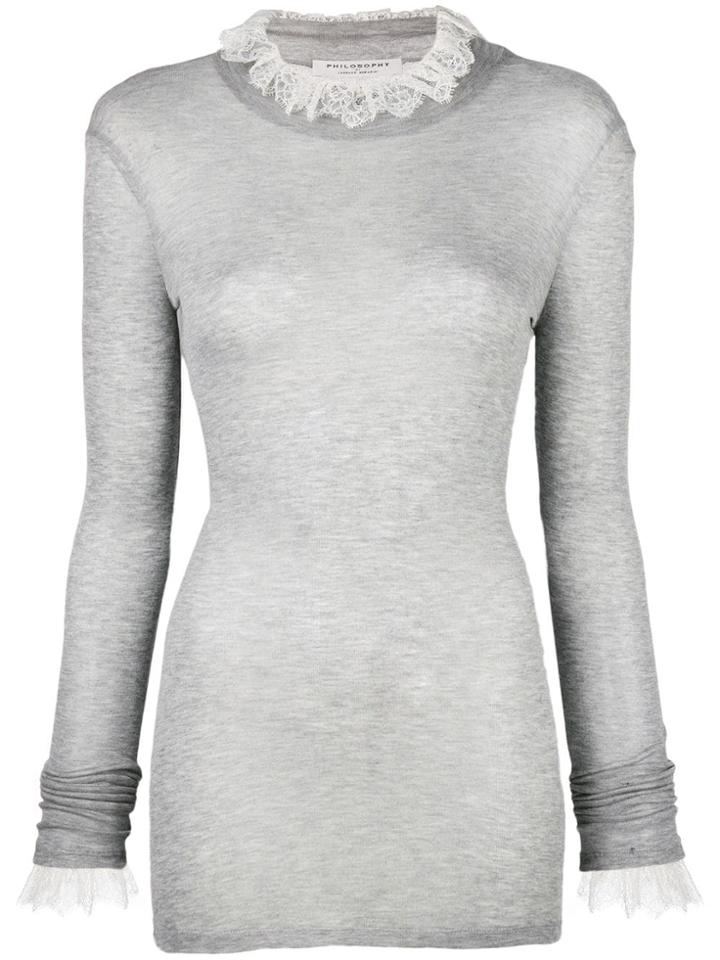 Philosophy Di Lorenzo Serafini Fitted Lace Sweater - Grey