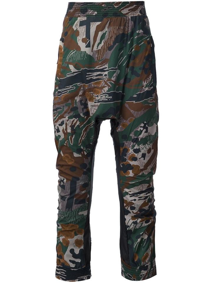 11 By Boris Bidjan Saberi Camouflage Drop-crotch Cropped Trousers