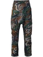 11 By Boris Bidjan Saberi Camouflage Drop-crotch Cropped Trousers