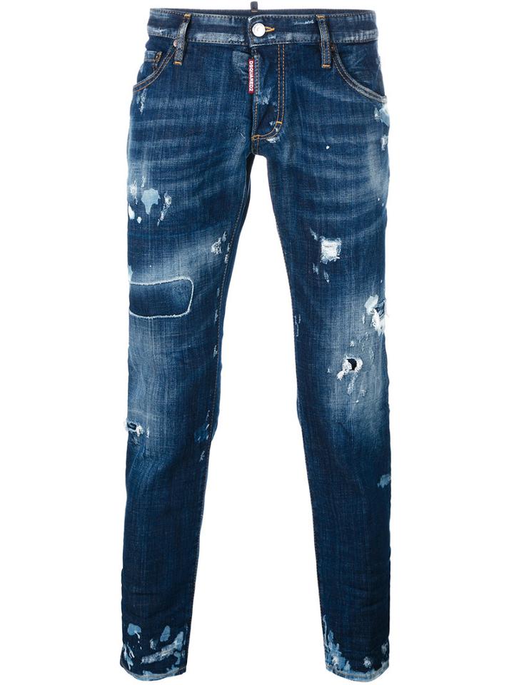 Dsquared2 Skater Jeans, Men's, Size: 44, Blue, Cotton/spandex/elastane