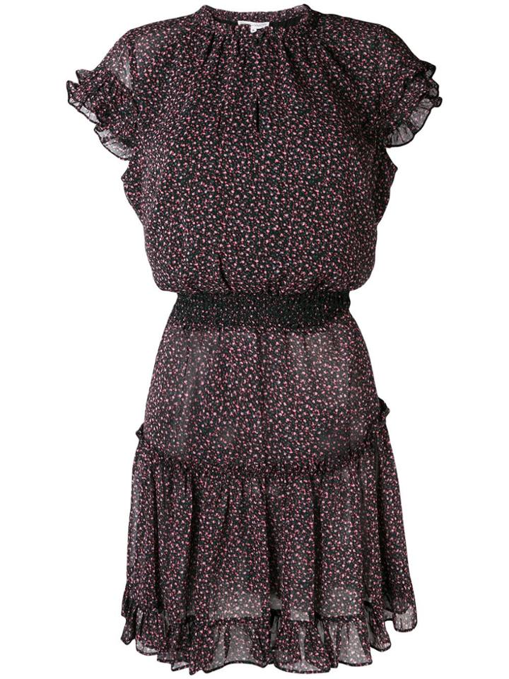 Rebecca Minkoff Floral Print Flared Dress - Black
