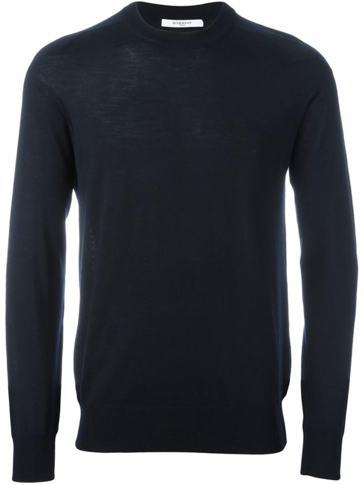 Givenchy Knitted Sweater, Men's, Size: Medium, Blue, Wool