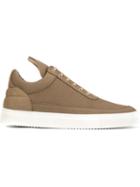 Filling Pieces Low Top Tone Perforated Sneakers, Men's, Size: 40, Nude/neutrals, Leather/nubuck Leather/rubber