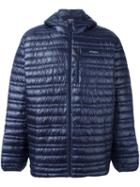 Hooded Padded Jacket, Men's, Size: Medium, Blue, Nylon/goose Down, Patagonia