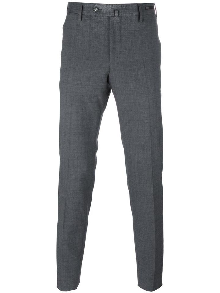 Pt01 Slim-fit Trousers, Men's, Size: 52, Grey, Cotton/polyester/spandex/elastane/virgin Wool
