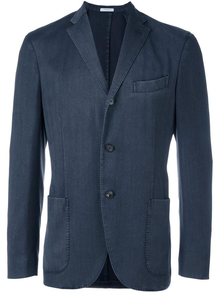 Boglioli Casual Blazer, Men's, Size: 50, Blue, Cupro/wool