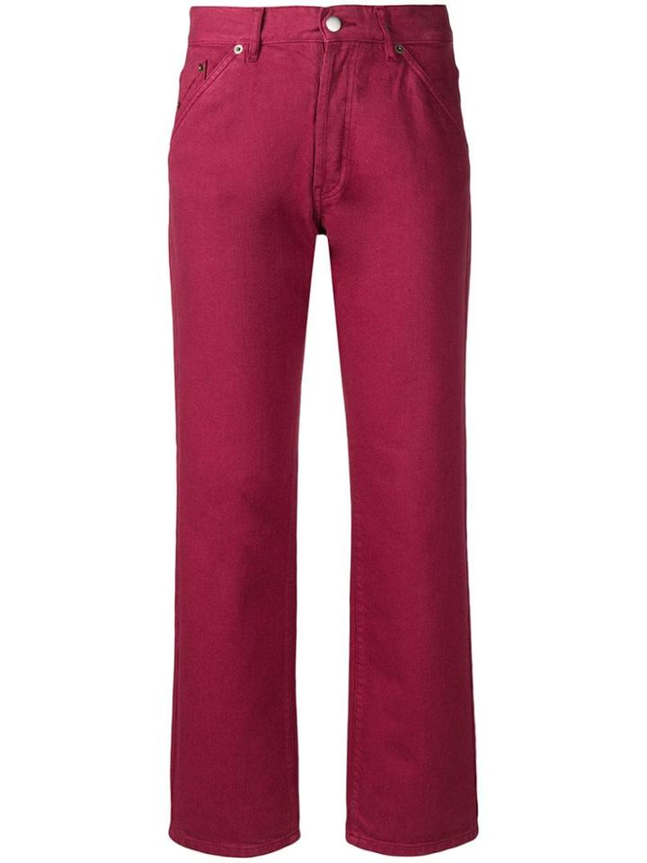 Jacquemus High Waist Straight-leg Jeans - Red