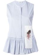 Dorothee Schumacher Beaded Flower Peplum Shirt