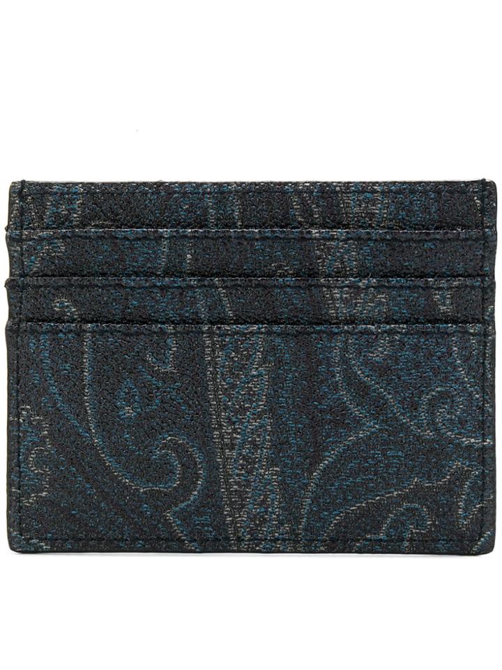 Etro Paisley Card Holder - Blue