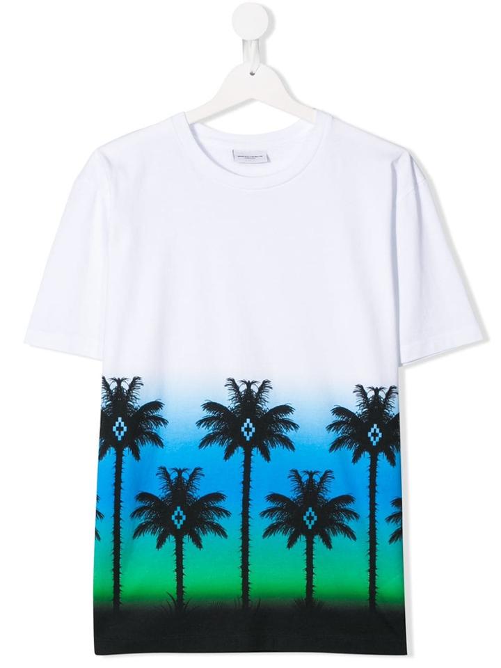 Marcelo Burlon County Of Milan Kids Teen Palms Print T-shirt - White