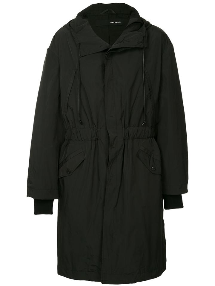Isabel Benenato Hooded Parka Coat - Black