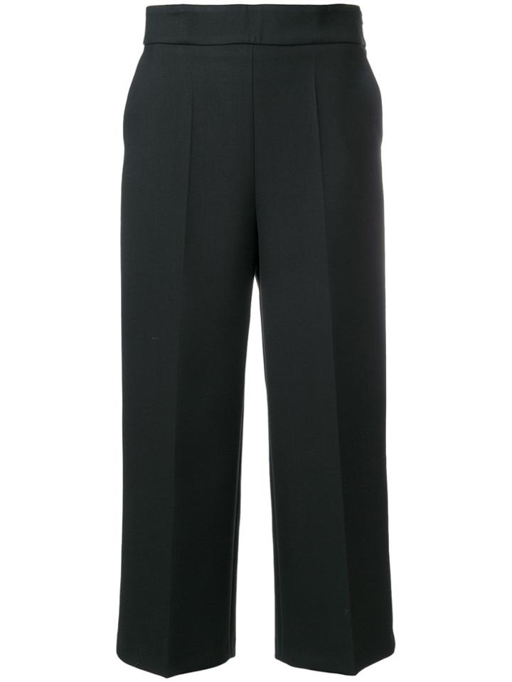 Blugirl Cropped Pleat Trousers - Black
