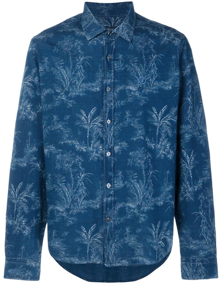 Jeckerson Palm Tree Print Shirt - Blue