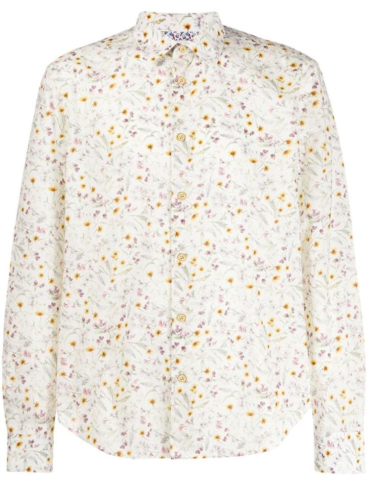 Paul Smith Floral Print Shirt - Yellow