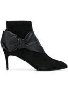 Balmain Bow-embellished Ankle Boots - Black