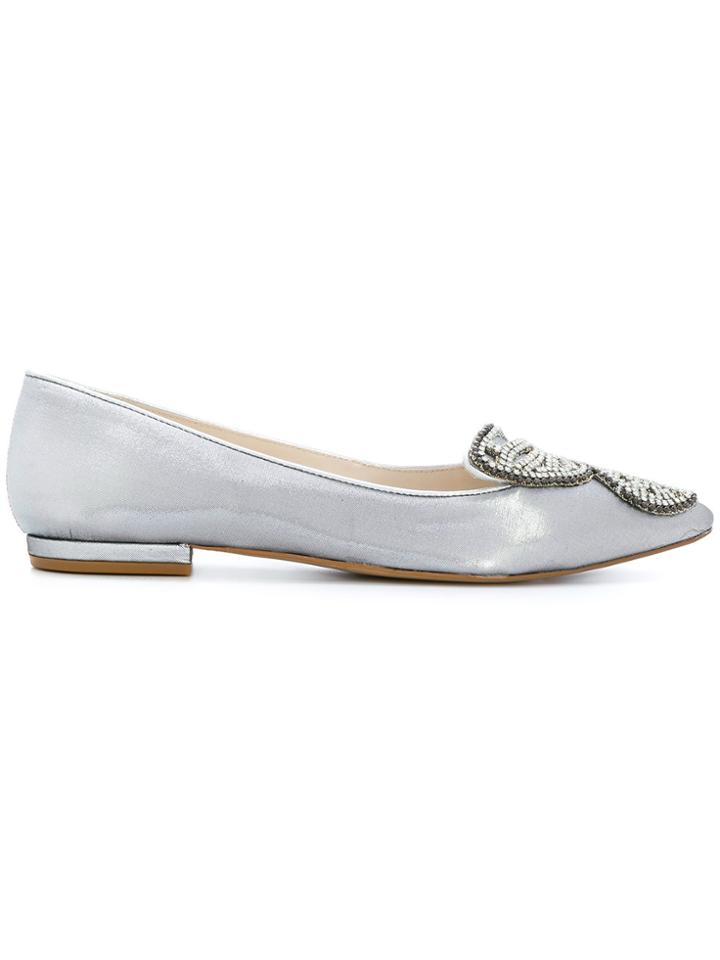 Sophia Webster Bibi Butterfly Ballerinas - Metallic