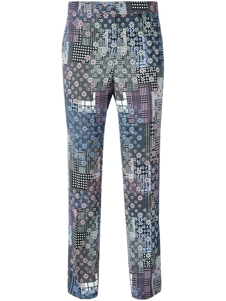 Versace Floral Cropped Trousers - Multicolour
