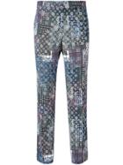 Versace Floral Cropped Trousers - Multicolour