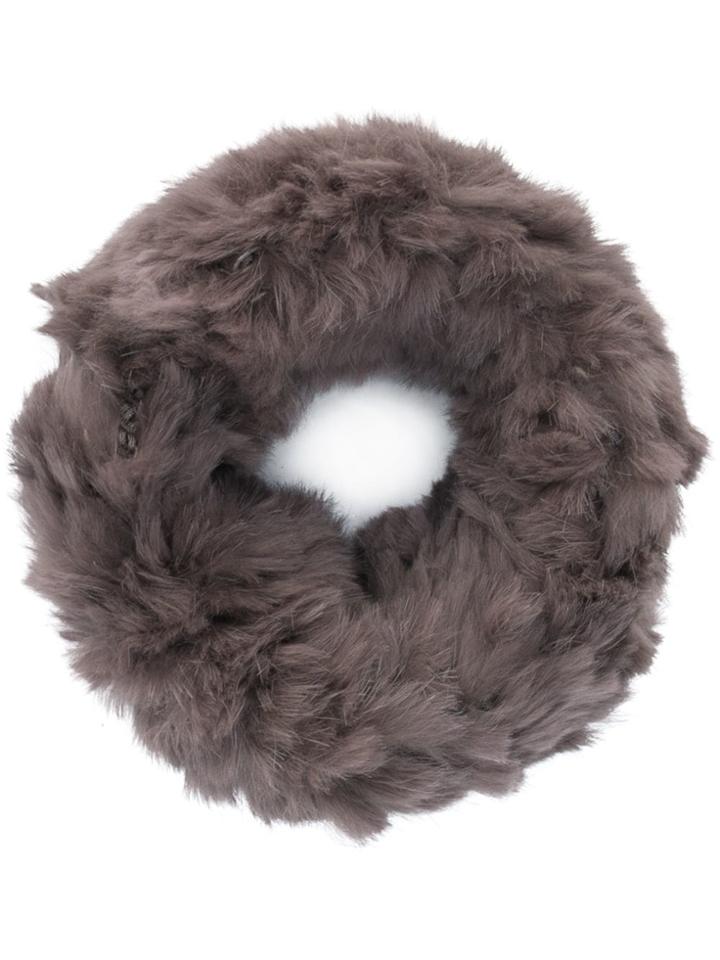 Yves Salomon Sheared Collar Snood - Nude & Neutrals