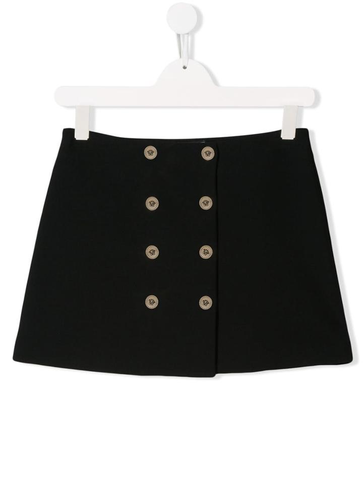 Young Versace Wrap Front Mini Skirt - Black