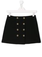 Young Versace Wrap Front Mini Skirt - Black