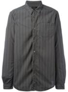 Undercover Striped Shirt, Men's, Size: 3, Grey, Cotton