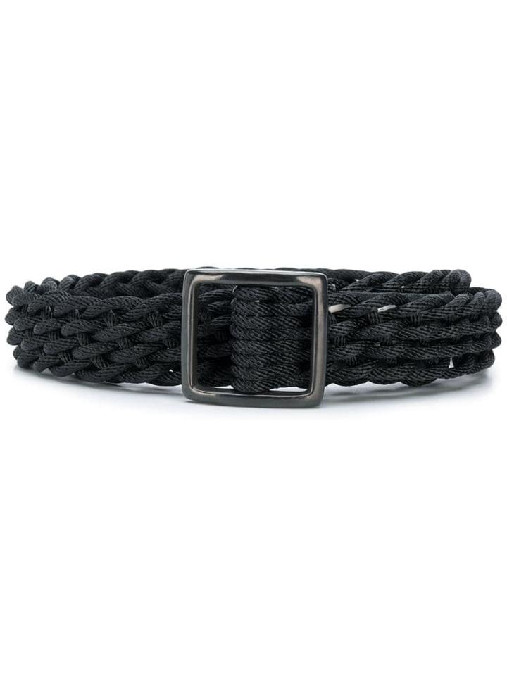 Yohji Yamamoto Adjustable Braided Belt - Black