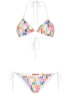 Missoni Mare Logo Print Triangle Bikini - Multicolour