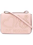 Love Moschino Studded Logo Crossbody Bag - Pink & Purple