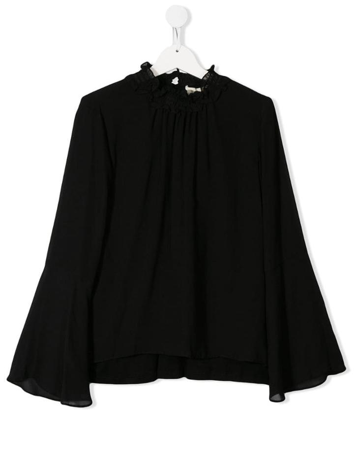 Twin-set Teen Draped Blouse - Black