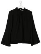 Twin-set Teen Draped Blouse - Black