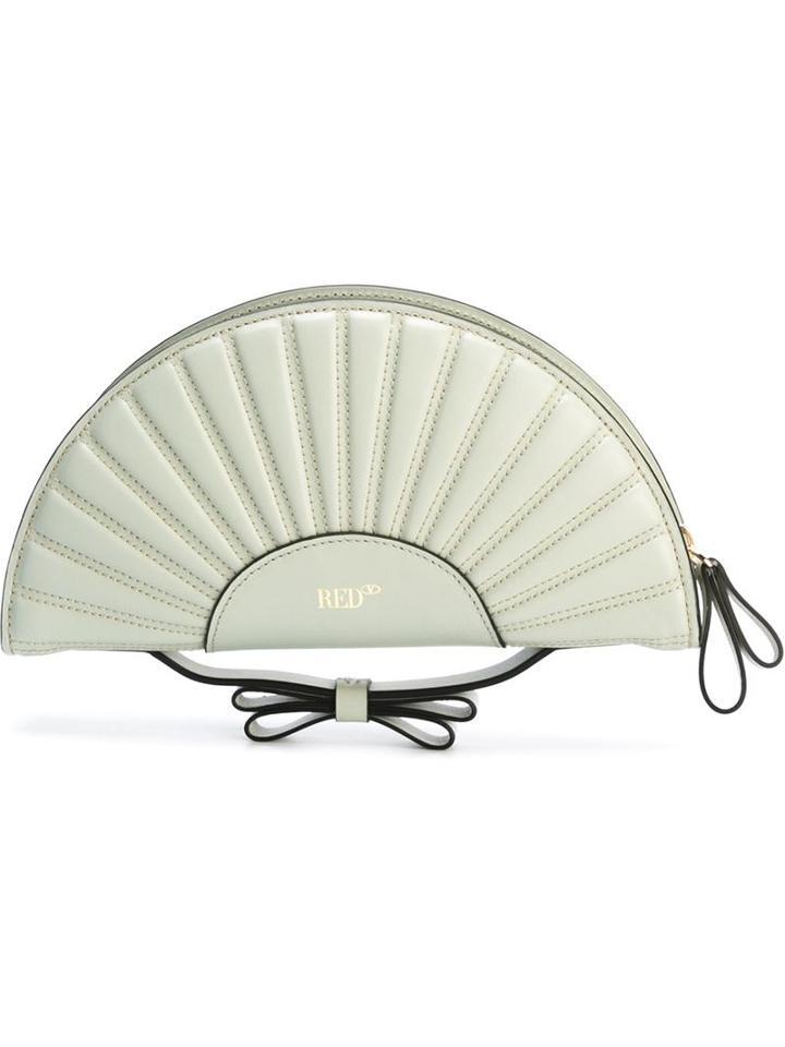 Red Valentino Fan Shaped Clutch