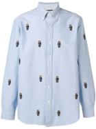Polo Ralph Lauren Bear Motif Pattern Shirt - Blue
