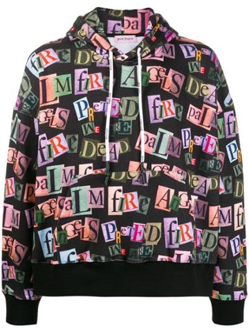 Palm Angels Ransom Printed Hoodie - Black