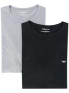 Emporio Armani Logo Print T-shirt - Black