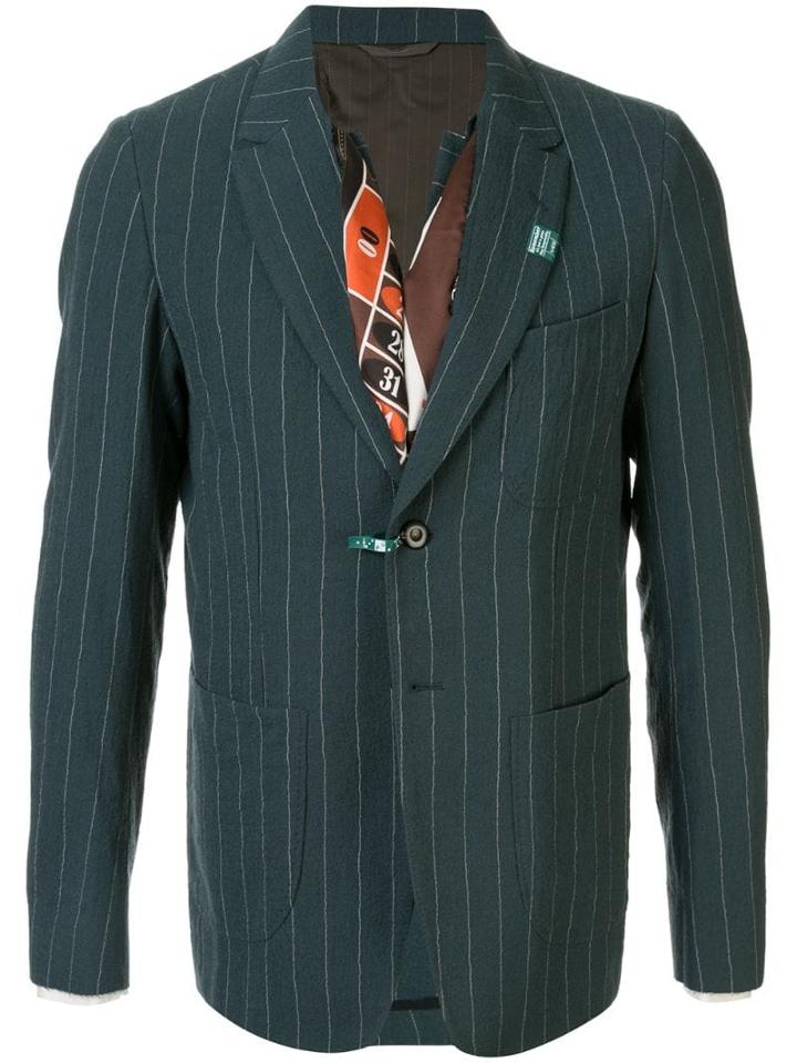 Maison Mihara Yasuhiro Pinstriped Blazer - Green