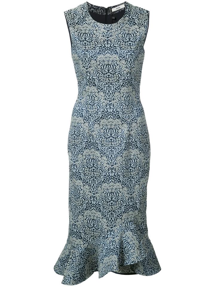 Erdem - 'louisa' Dress - Women - Silk/polyester/spandex/elastane - 4, Blue, Silk/polyester/spandex/elastane