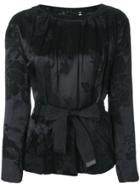 Gucci Vintage 2002 Jacquard Belted Jacket - Black