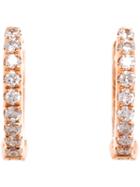 Rosa De La Cruz Diamond Hoop Earrings, Women's, Pink/purple, Gold/diamond