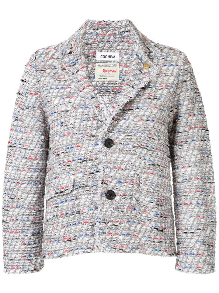 Coohem Blazer Tweed Jacket - Grey