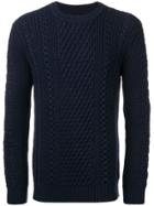 Edwin Cable Knit Sweater - Blue
